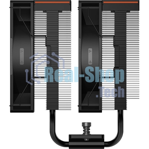 Кулер для процессора PCCooler RT620 Digital BK (250W, 4-pin PWM, LED temp., 157mm, 6x6mm, 2x120мм, 73.32CFM, 34.9dBA, 2200RPM, S: 1851/1700/1200/115X, AM5/AM4, черный)