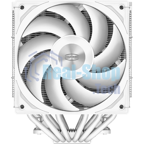 Кулер для процессора PCCooler RZ620 WH (260W, 4-pin PWM, 158мм, Al/Cu, 6x6мм, 2x120мм, 86.73CFM, 32dBA, 1800RPM, S: 1851/1700/1200/115X, AM5/AM4, белый)