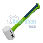 Киянка резиновая Сибртех 450 г, белая резина, фибергласовая рукоятка