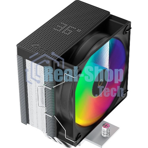 Кулер для процессора Ocypus Gamma A40 BK ARGB Digital, 100мм ARGB FAN, Top Display Panel, 4 HEAT PIPES, 4-PIN PWM, 600-2400 RPM, 29.5DBA, HYDRO BEARING, LGA115X/1200/1700/18XX, AM4/AM5