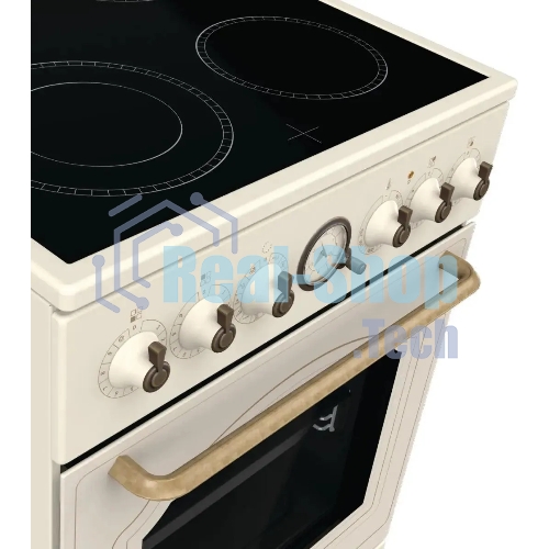 Плита электрическая Gorenje GECS5B70CLI бежевый, конфорок 4 электрических, духовка 70 л, 50 см x 85 см x 59.4 см