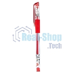 Ручка гелевая Deli Daily E6600SRed прозрачный, d=0.5мм, красные чернила, резиновая манжета