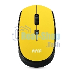 Мышь беспроводная HIPER HOMW-085 желтый, 1600 dpi, радиоканал, USB, кнопки - 4