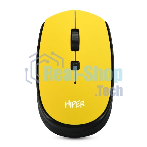 Мышь беспроводная HIPER HOMW-085 желтый, 1600 dpi, радиоканал, USB, кнопки - 4