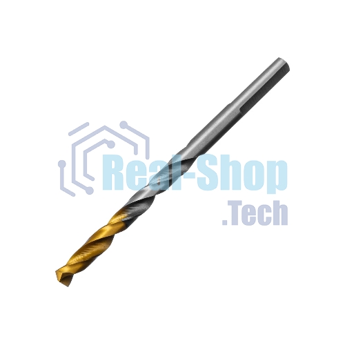 Сверло спиральное по металлу Denzel 5,5 x 93мм, Р6М5, Golden Tip