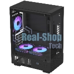 Корпус Formula Crystal Z1CM Plus AR v2 черный без БП mATX 5x120мм 1xUSB3.0 audio bott PSU
