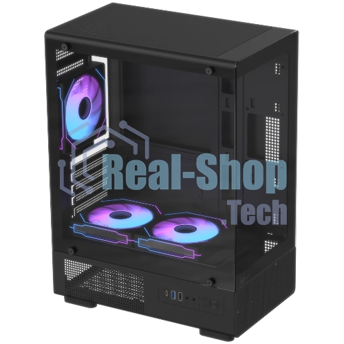 Корпус Formula Crystal Z1CM Plus AR v2 черный без БП mATX 5x120мм 1xUSB3.0 audio bott PSU