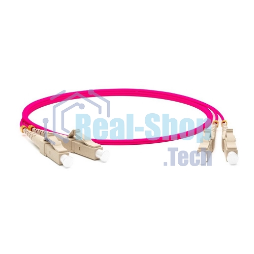 Кабель оптический Hyperline FC-D2-504-LC/PR-LC/PR-H-20M-LSZH-MG Патч-корд волоконно-оптический (шнур) MM 50/125, OM4, LC-LC, duplex, 10G/40G, LSZH, 20м