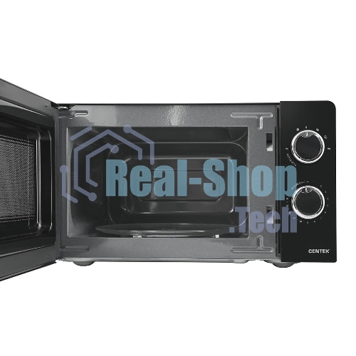 Микроволновая печь Centek CT-1575 черный, 20 л, 700 Вт, переключатели - поворотный механизм
