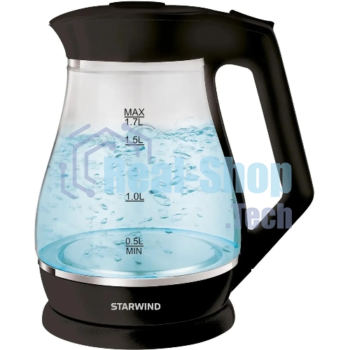 Чайник электрический Starwind SKS2035 1.7 л, 2200 Вт, черный