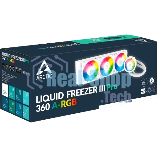 Система жидкостного охлаждения Arctic Cooling Liquid Freezer III Pro 360 ARGB Whte ACFRE00188A белый 120мм алюминий+медь 2500rpm 31db 4-pin
