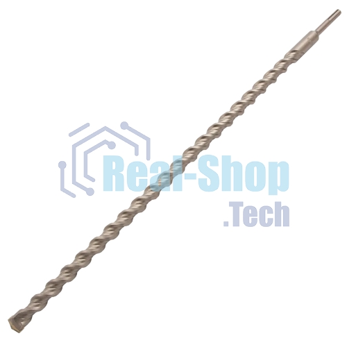 Бур по бетону Denzel двойная спираль, Cobalt W-tip, 20x600 мм, SDS PLUS