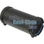 Колонка портативная Hyundai H-PAC220 черный/голубой 10W 1.0 BT/3.5Jack/USB