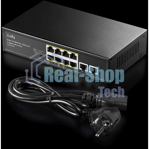 Коммутатор Cudy FS1010PG (L2) 8x100Мбит/с 2x1Гбит/с 8PoE+ 120W неуправляемый