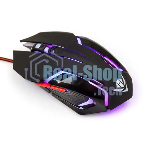 Мышь проводная Nakatomi MOG-20U черный, 2400 dpi, USB, кнопки - 6