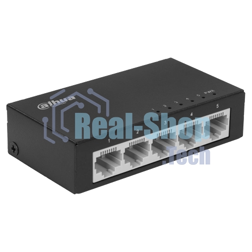 Коммутатор Dahua DH-PFS3005-5ET, 5×100 Мбит/с, неуправляемый