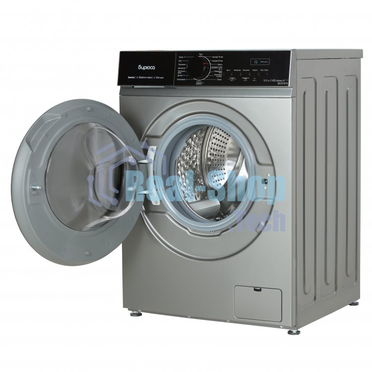 Cтиральная машина Бирюса WM-SN1014/15 M металлик, загрузка фронтальная 10.5 кг, 1400 об/мин, класс: А+++