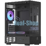 Корпус Formula Crystal Z1CM Plus AR v2 черный без БП mATX 5x120мм 1xUSB3.0 audio bott PSU