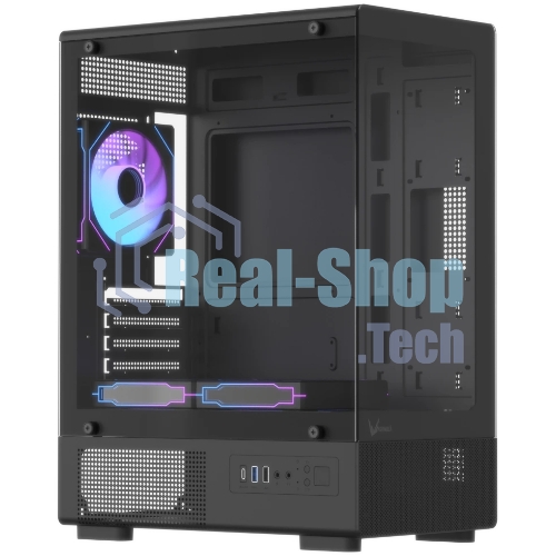 Корпус Formula Crystal Z1CM Plus AR v2 черный без БП mATX 5x120мм 1xUSB3.0 audio bott PSU
