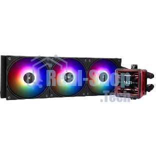 Водяное охлаждение для процессора Water Cooling System Thermalright Frozen Warframe 360 Ultra черный Argb (360мм, черный, ARGb/Fans: 3x120мм, 70.84CFM, 22.1dBA, 2000RPM/Pump height 60мм, 23dBA, 3000RPM, Rad thickness 27mm/S: 1200, 1700, 1851, 2011, 2066, 115X, AM5, AM4)