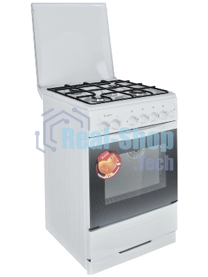 Плита газовая Gefest ПГ 3200-05 белый, конфорок 4 шт, духовка 42 л, 50 см x 85 см x 57 см