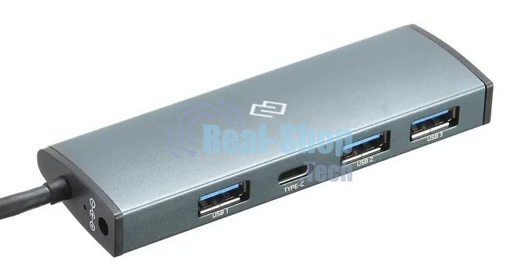 USB-концентратор Digma HUB-3U3.0С-UC-G, USB-C, USB 3.0 4 порта, USB