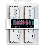 Оперативная память Kingston Fury Beast, DDR5, 32Gb (2x16Gb), 5200MHz, CL40, DIMM, с радиаторами, RGB, белый