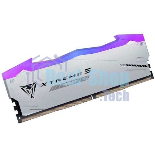 Оперативная память Patriot Viper Xtreme 5, DDR5, 32Gb (2x16Gb), 6400MHz, CL32, DIMM, с радиаторами, RGb, серебристый