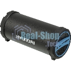 Колонка портативная Hyundai H-PAC220 черный/голубой 10W 1.0 BT/3.5Jack/USB