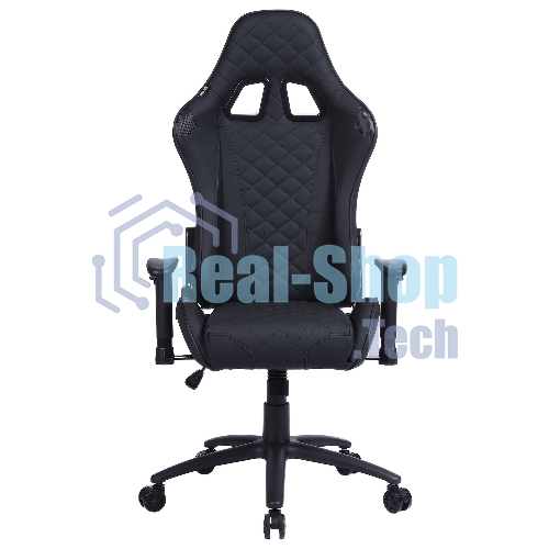 Кресло Cactus CS-CHR-030BL черный, экокожа, подголовник