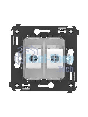 Розетка компьютерная DKC Avanti 4400664 RJ-45 без шторки в стену, кат.5е двойная, 