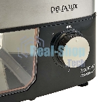 Мясорубка электрическая DELTA LUX DE-602MS черный, 3600 Вт, 2.5 кг/мин, реверс, защита от перегрузки, насадки - 6