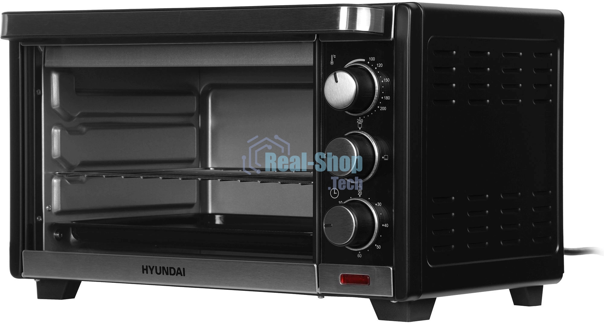 Мини-печь Hyundai MIO-HY091 20 л, 1380 Вт, черный