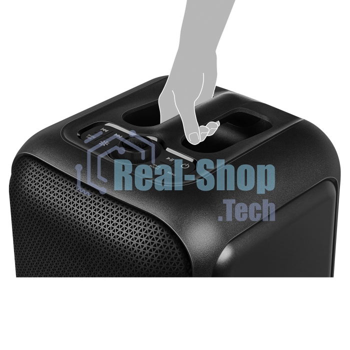 Портативная колонка SVEN PS-880, черный, 1.0, 110 Вт (RMS), Bluetooth, FM, USB, microSD, LED-дисплей, аккумулятор