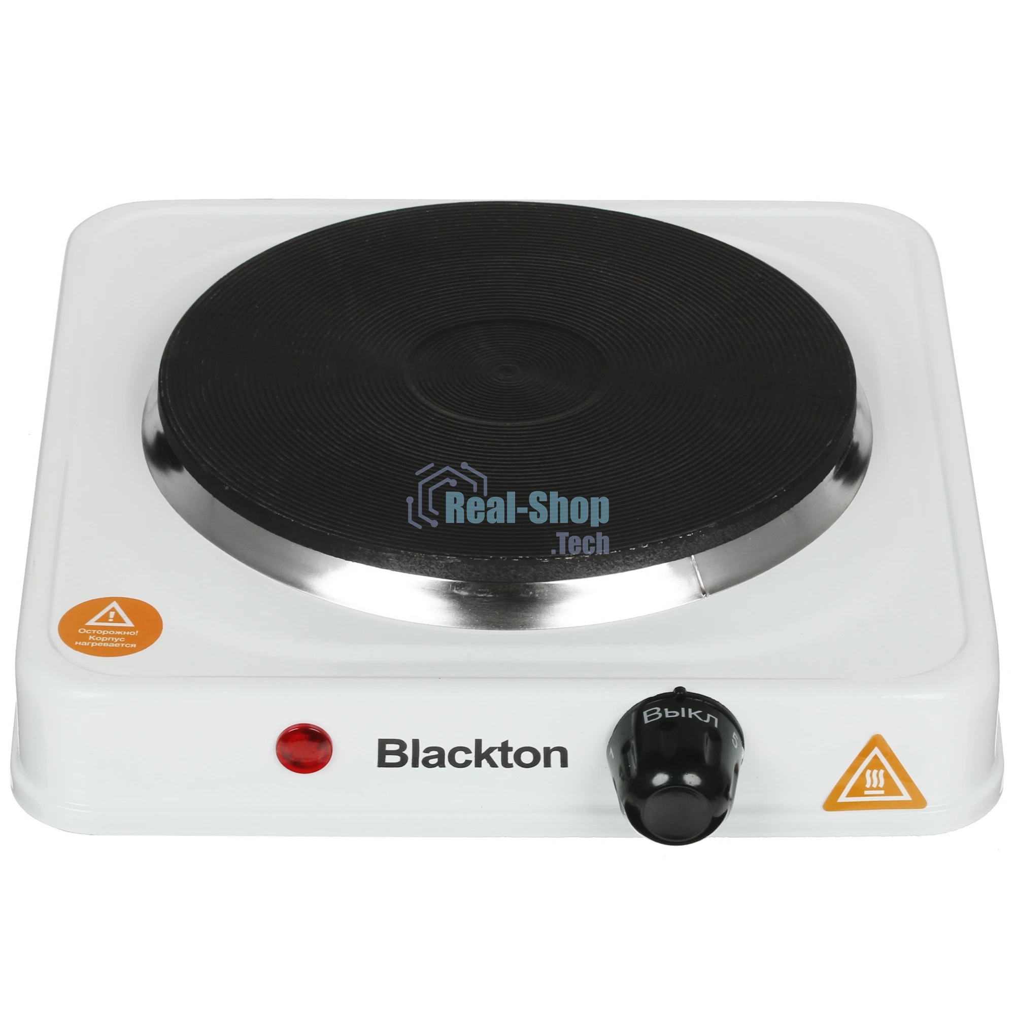 Плита настольная электрическая Blackton Bt HP113W белый, 1 кВт, ТЭН, конфорки - 1, эмаль, поворотные переключатели