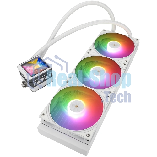 Водяное охлаждение для процессора Water Cooling System Thermalright Frozen Warframe 360 Ultra White Argb (360мм, White, ARGb/Fans: 3x120мм, 70.84CFM, 29.8dBA, 2000RPM/Pump height 60мм, 23dBA, 3000RPM, Rad thickness 27mm/S: 1200, 1700, 1851, 2011, 2066, 115X, AM5, AM4)
