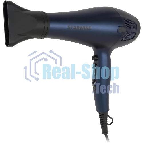 Фен Starwind SHD 7078 синий матовый/черный, 2000 Вт, ионизация