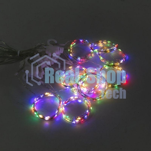 Гирлянда Neon-night светодиодный занавес из росы 3х3м 300 LED IP20 USB + пульт управления с крючками для крепления мультиколор