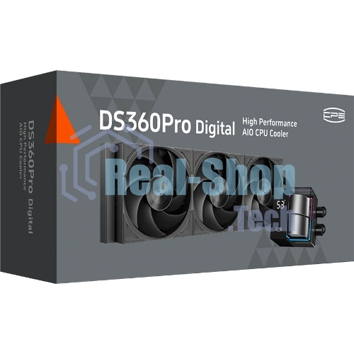 Система жидкостного охлаждения PcCooler DS360 Pro Digital ARGb Soc-AM5/AM4/1200/1700/1851 черный 4-pin 15-34.3dB Al LCD 310W Ret (D7-S360WBKN-GL)