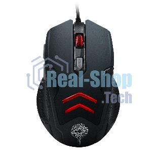 Мышь проводная Qumo Crypt M57 черный, 3200 dpi, USB, кнопки - 6
