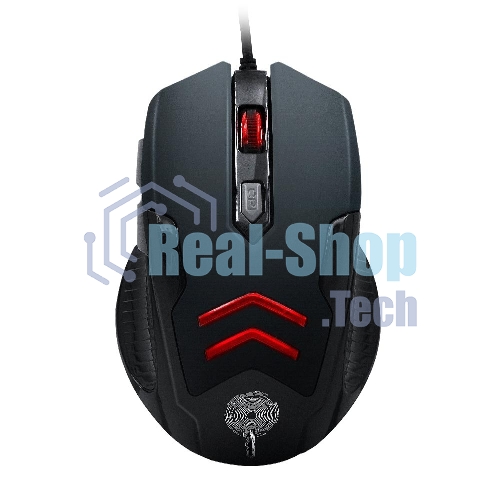 Мышь проводная Qumo Crypt M57 черный, 3200 dpi, USB, кнопки - 6