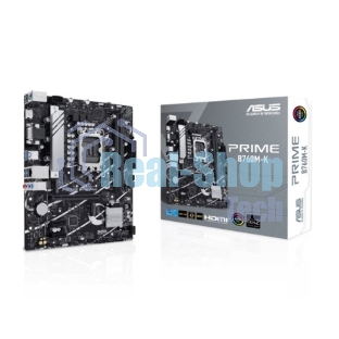 Материнская плата ASUS PRIME B760M-K, LGA 1700, Intel B760, 2xDDR5, 4xSATA, 2xM.2, 1xPCIe 4.0 x16, 2xPCIe x1, 1xHDMI, 1xVGA, 1x 2.5Gb LAN, 2xUSB-A 3.2 Gen 1, 2xUSB-A 2.0, 3x3.5 мм, 7.1, mATX