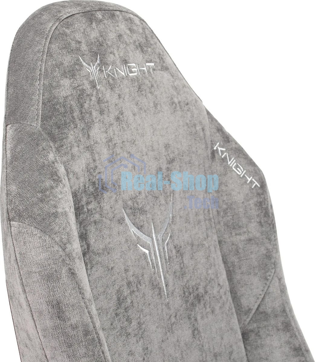 Кресло Бюрократ Knight N1 Fabric серый, ткань, 120 кг, механизм качания