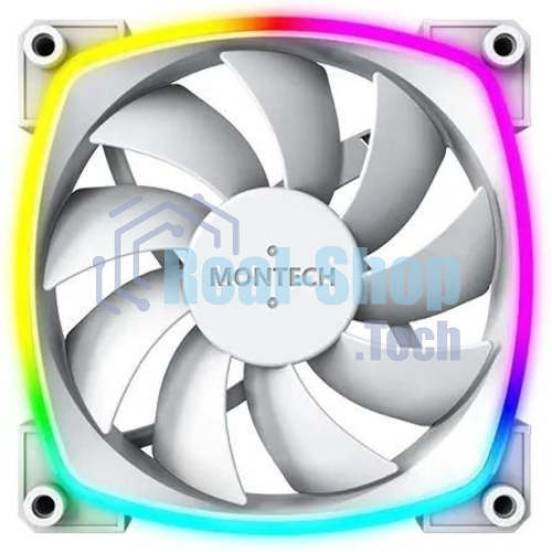 Вентилятор для корпуса MONTECH AX120 PWM белый, 120 мм, 1600 об/мин, 27 дБ, 4 pin