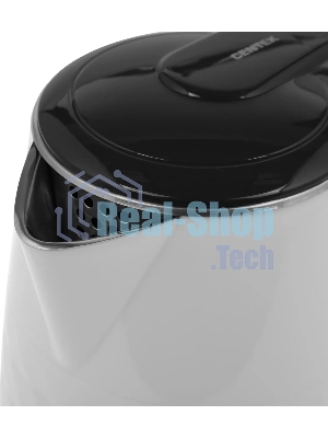 Электрочайник Centek CT-0025 белый, 1.8 л, 2000 Вт, скрытый нагревательный элемент