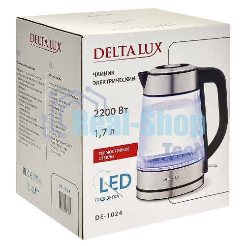 Чайник DELTA LUX DE-1024 2,2кВт, 1,7 л