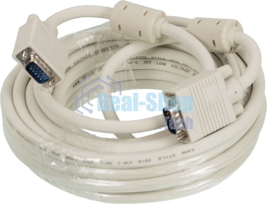 Кабель SVGA Ningbo CAB016S-10m VGA HD15 (m)/VGA HD15 (m) 10м феррит.кольца (CAB016S-10M-BR)