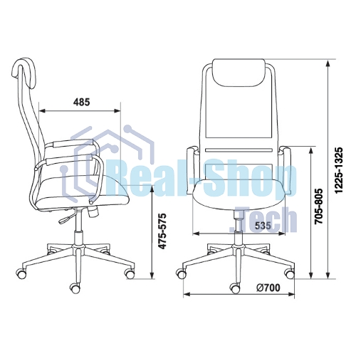 Кресло Бюрократ KB-9N/DB/TW-10N TW-01 TW-11 синий, сетка