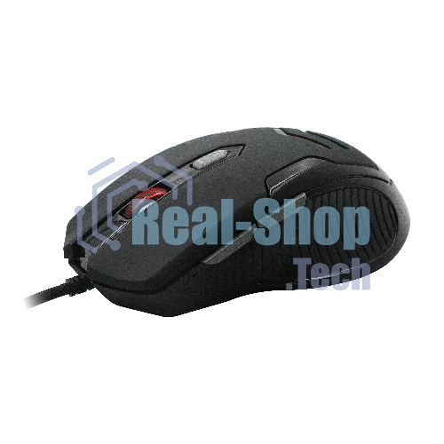 Мышь проводная Qumo Crypt M57 черный, 3200 dpi, USB, кнопки - 6