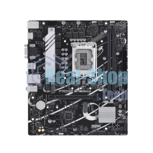 Материнская плата ASUS PRIME B760M-K, LGA 1700, Intel B760, 2xDDR5, 4xSATA, 2xM.2, 1xPCIe 4.0 x16, 2xPCIe x1, 1xHDMI, 1xVGA, 1x 2.5Gb LAN, 2xUSB-A 3.2 Gen 1, 2xUSB-A 2.0, 3x3.5 мм, 7.1, mATX